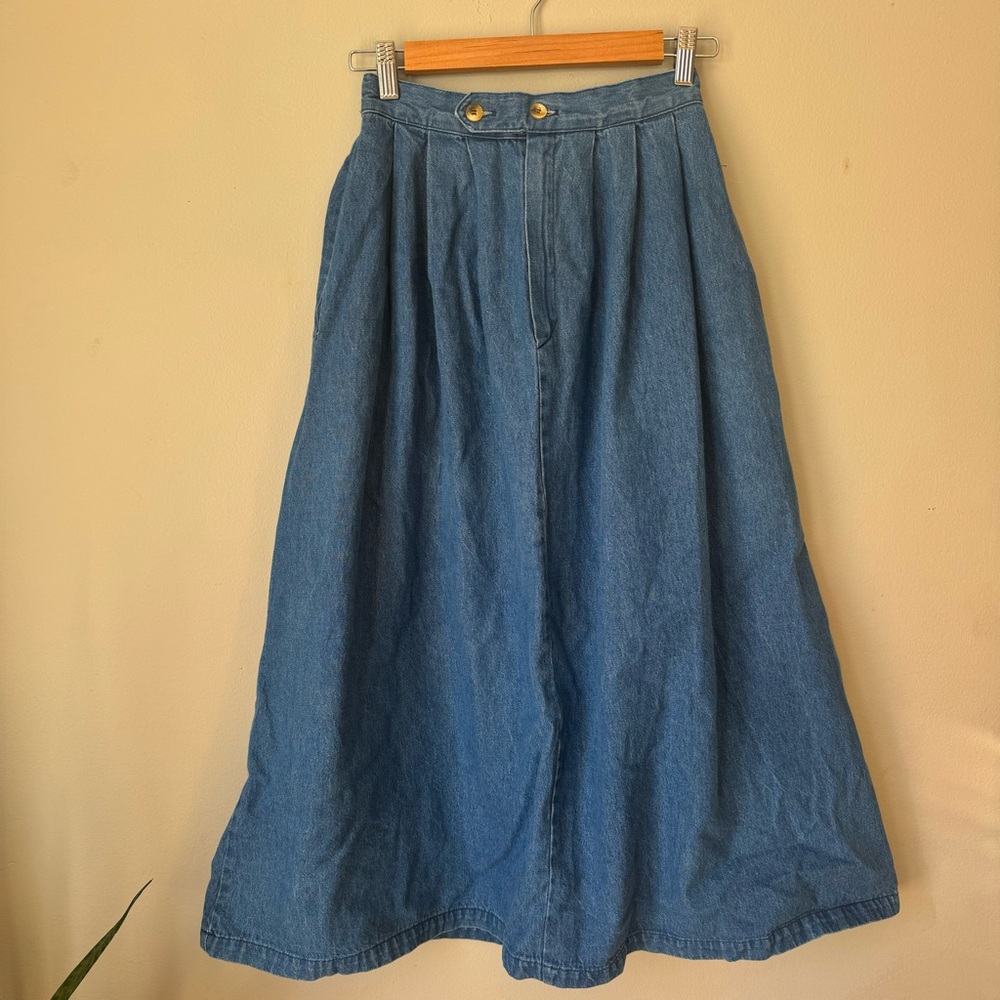 Vintage Denim Maxi Skirt - Picture 2 of 6